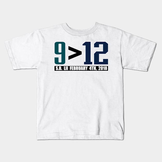 Foles Greater Than Brady Kids T-Shirt by StadiumSquad